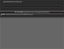 Tablet Screenshot of gaestehaus-loreley.de